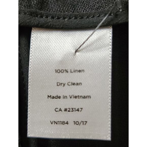 Talbots Chelsea Crop Pants Black Linen Sailor Button Fly Women's Plus Size 16 - Picture 2 of 13